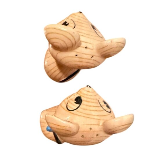 VTG HOLT HOWARD MERRY MICE SALT & PEPPER SHAKERS PINK CERAMIC ANTHROPOMORPHIC - Picture 5 of 6